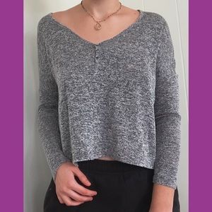 Grey Top with Buttons